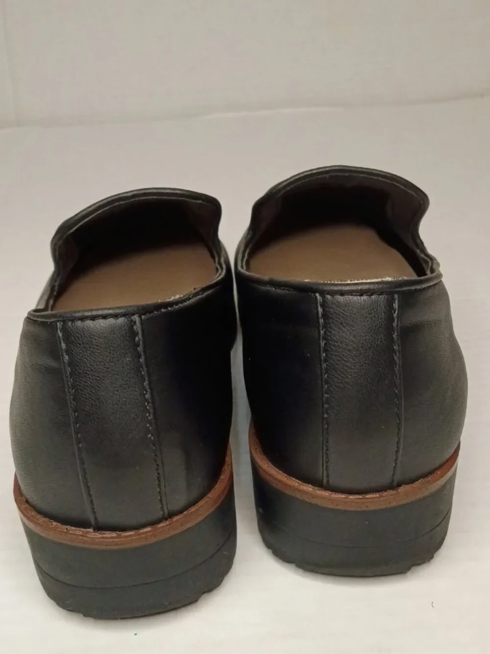 ALDO Black Slip On Comfort Loafers Rounded Toe Women’s Size 7.5